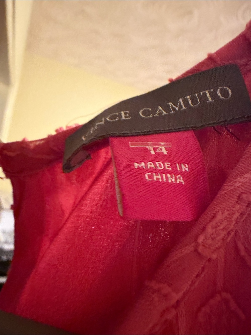 Vince Camuto Coral High-Low Maxi Dress with Waist Tie - Picture 4 of 5